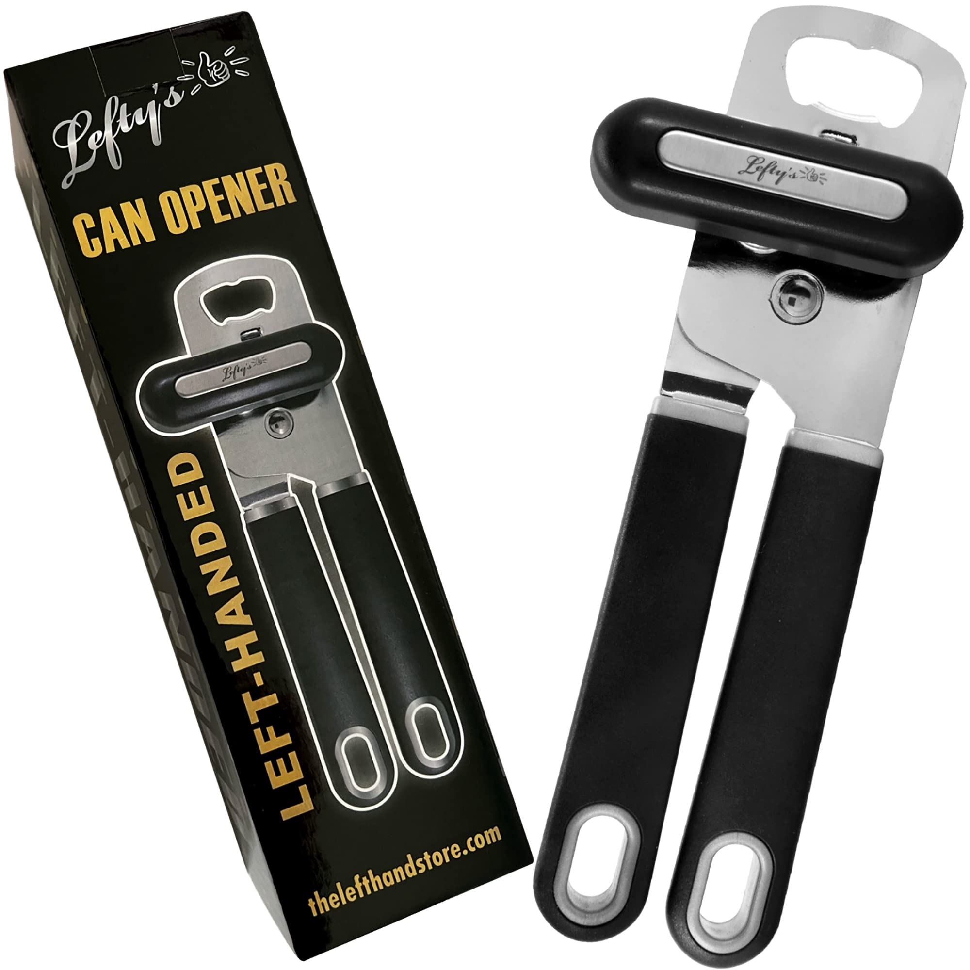 Amazon.com: Lefty's Left Handed Can Opener - Premium Design Black